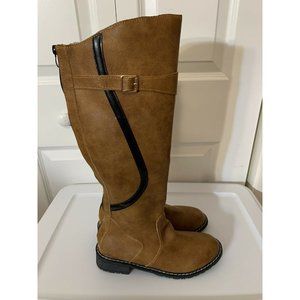 STUART‎ Brown Suede Riding Boots Buckle Women Size 40/ Us Sz 9.5